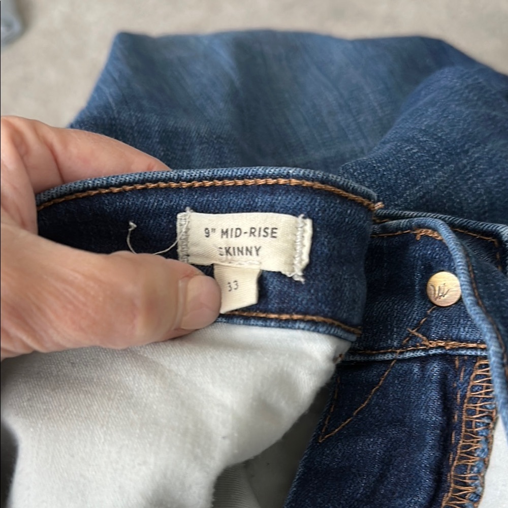 Madewell size 33 Blue Denim Jeans womens - Picture 4 of 5